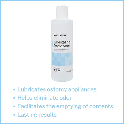 McKesson Lubricating Ostomy Appliance Deodorant, 8-Ounce squeeze Bottle