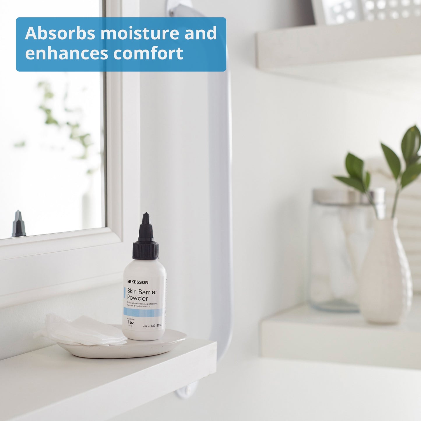 McKesson Ostomy Barrier Powder, 1-Ounce Puff Bottle