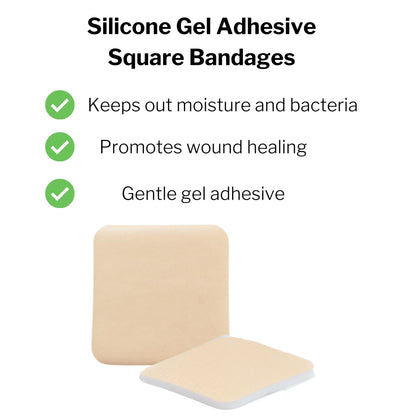 McKesson Silicone Gel Adhesive without Border Silicone Foam Dressing