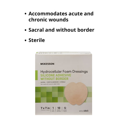 McKesson Hydrocellular Foam Dressing, Silicone Adhesive