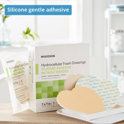 McKesson Hydrocellular Foam Dressing, Silicone Adhesive