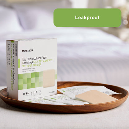 McKesson Lite Hydrocellular Foam Dressing w/ Silicone Adhesive w/o Border