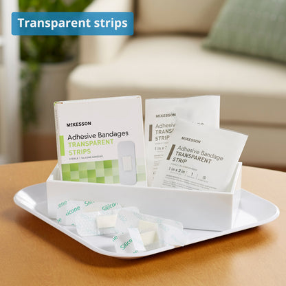 McKesson Sheer Adhesive Strip, 1 x 3 Inch