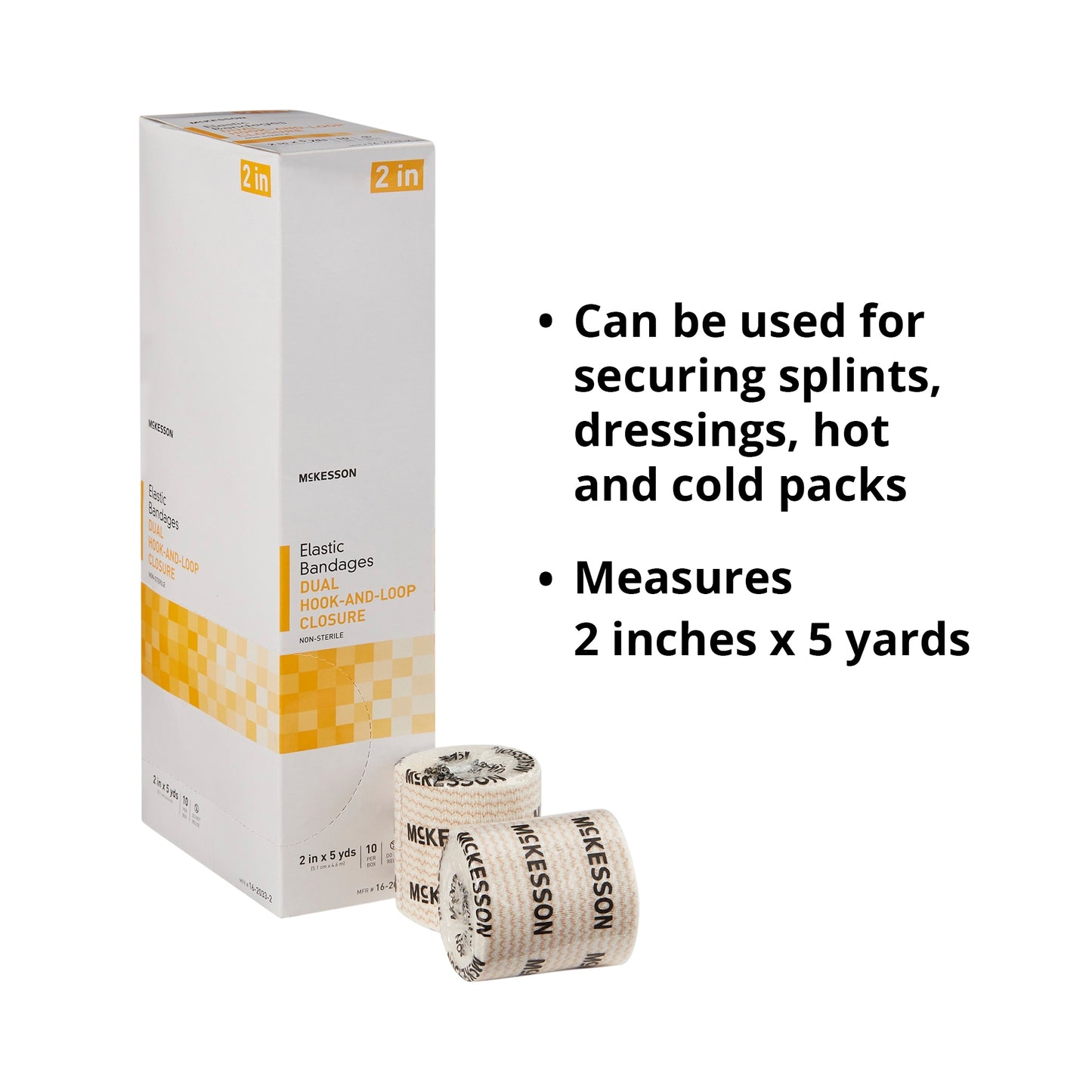 McKesson Double Hook-and-Loop Closure Elastic Bandage