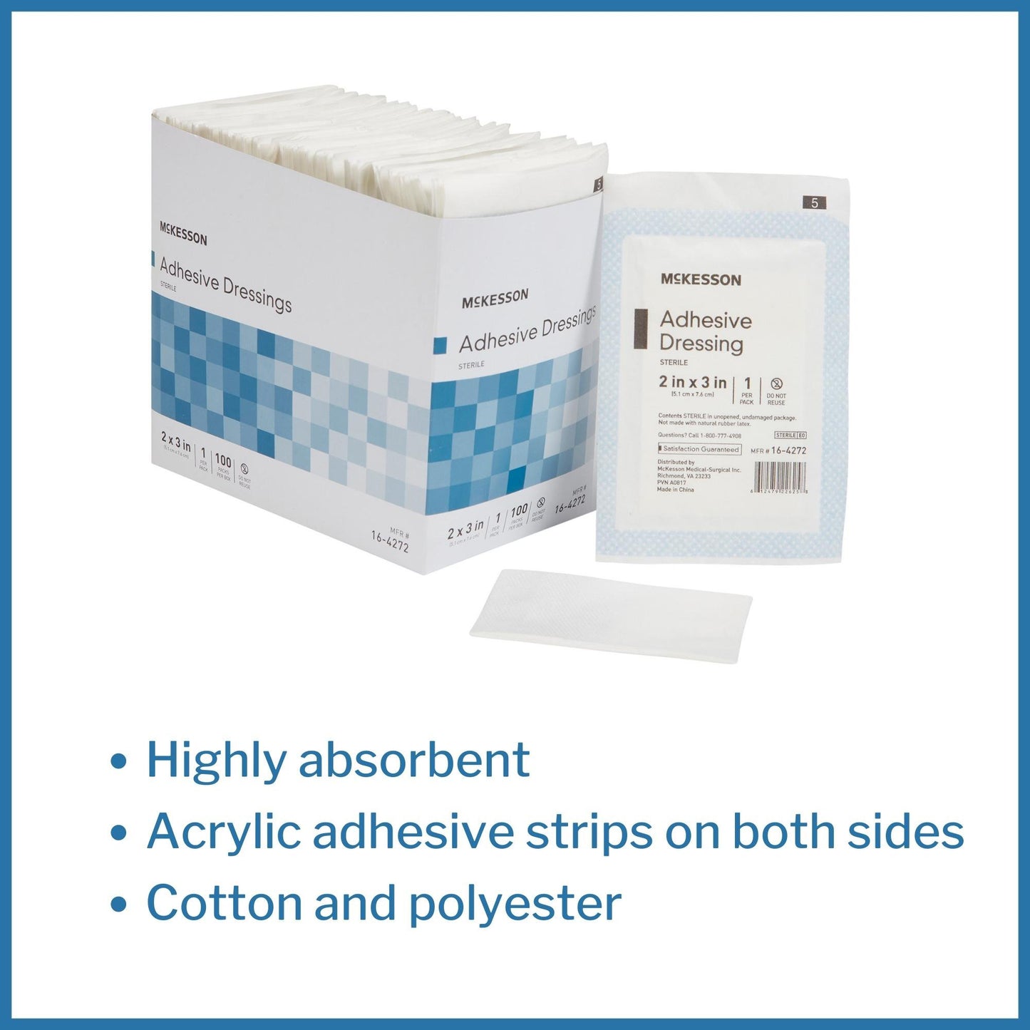 McKesson White Adhesive Dressing