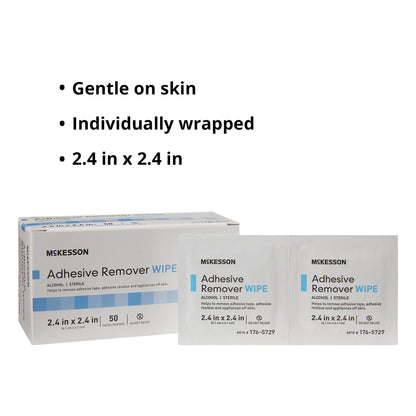McKesson Adhesive Remover, 2-2/5 x 2-2/5 Inch Wipe