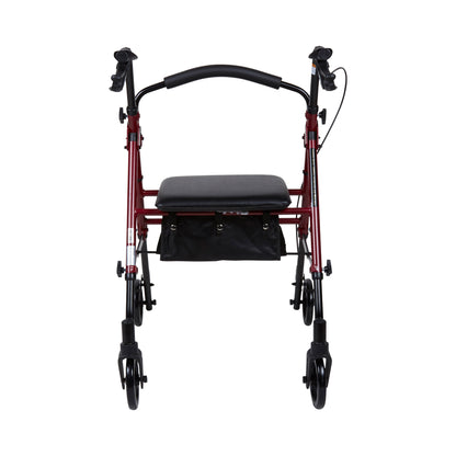 McKesson Four-Wheel Rollator, Red