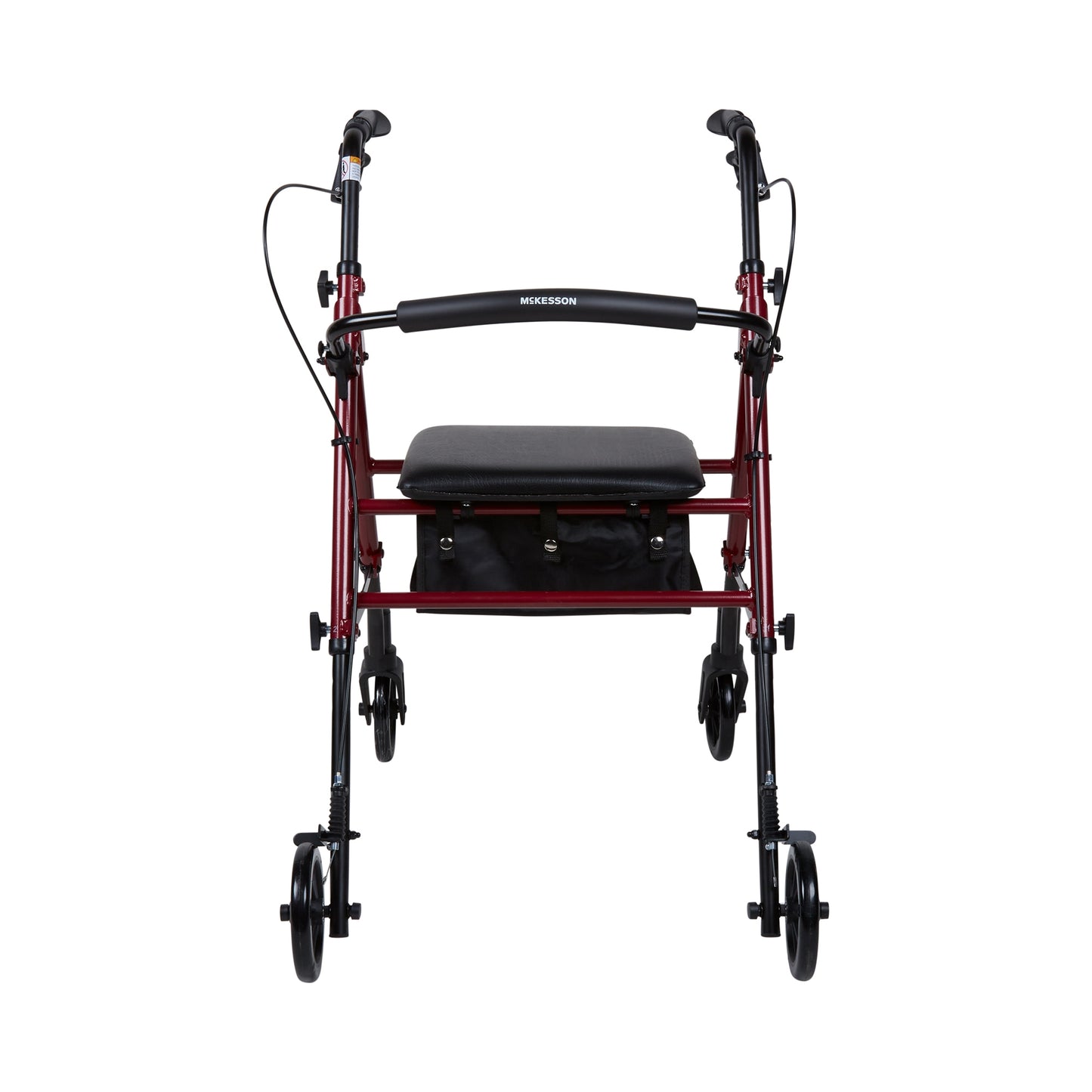 McKesson Four-Wheel Rollator, Red