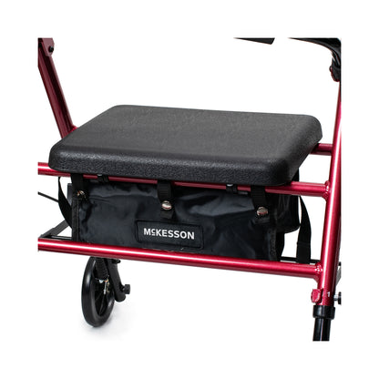 McKesson Four-Wheel Rollator, Red