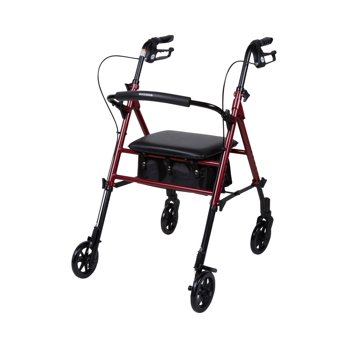 McKesson Four-Wheel Rollator, Red