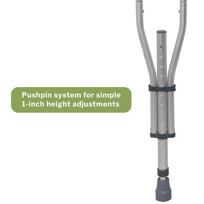 McKesson Underarm Crutches, 4'6" – 6'6"