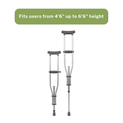 McKesson Underarm Crutches, 4'6" – 6'6"