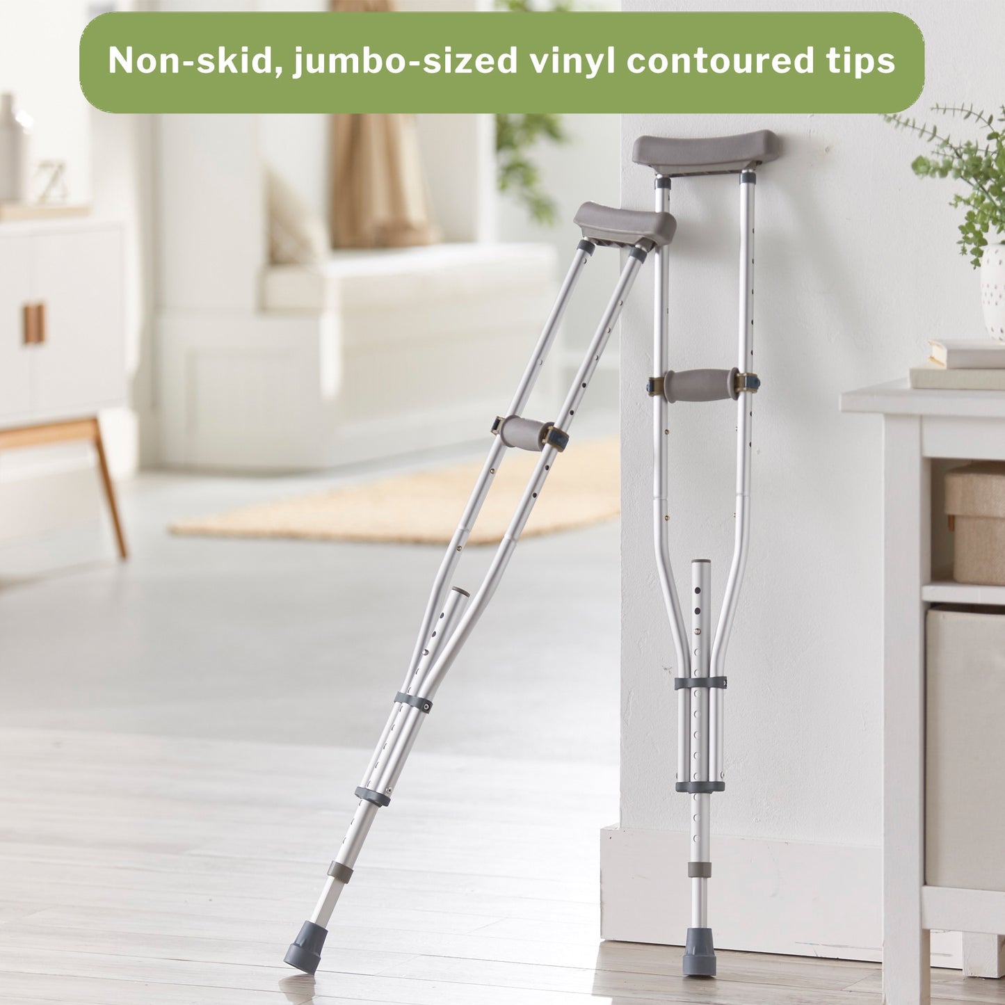 McKesson Underarm Crutches, 4'6" – 6'6"