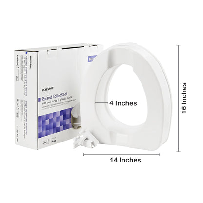 McKesson Raised Toilet Seat, 4-Inch Height