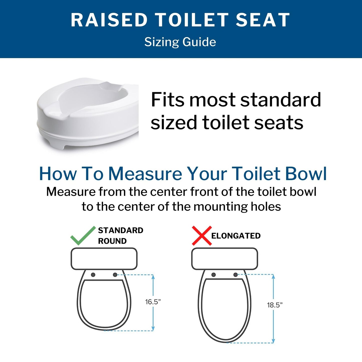 McKesson Raised Toilet Seat, 4-Inch Height