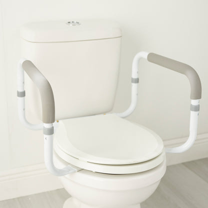 McKesson Toilet Safety Rail, White Steel