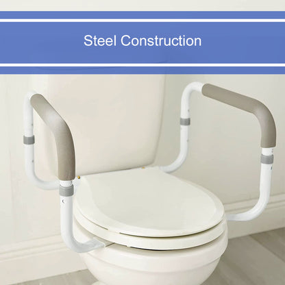 McKesson Toilet Safety Rail, White Steel