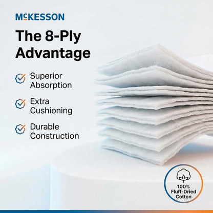 McKesson Fluff Bandage Roll, 4.5 Inch x 4.1 Yard, Cotton