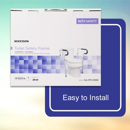 McKesson Toilet Safety Rail, Gray Aluminum