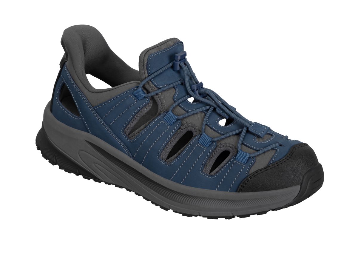 Saturn Men's Hands-Free Sandals, Navy, angle view