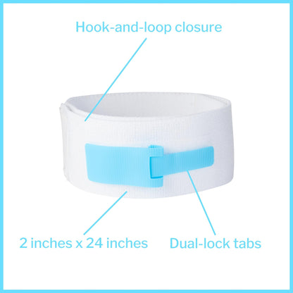McKesson Foley Catheter Holder Leg Strap With Dual-Locking Tabs, 2 x 24 Inch