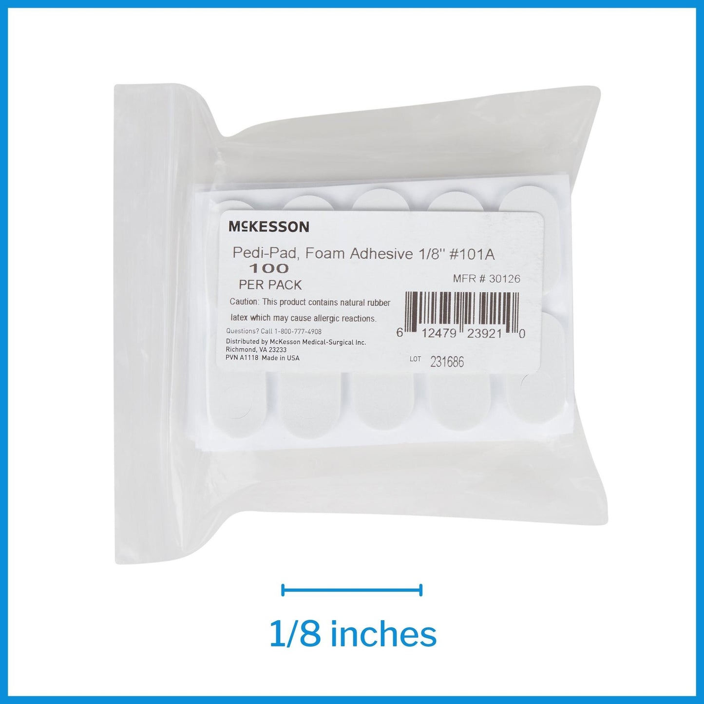 McKesson Pedi-Pad Adhesive Protective Pad, Size 101-A