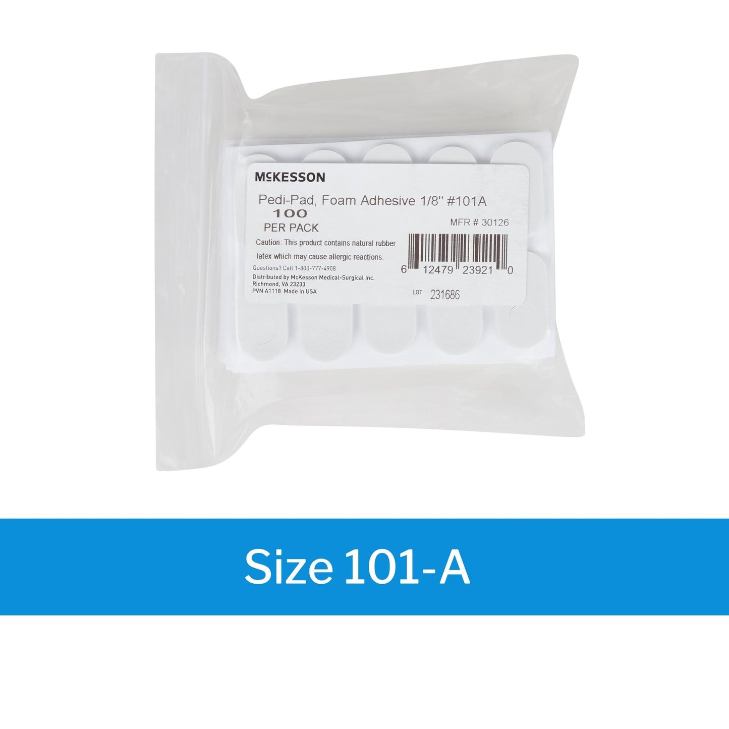 McKesson Pedi-Pad Adhesive Protective Pad, Size 101-A