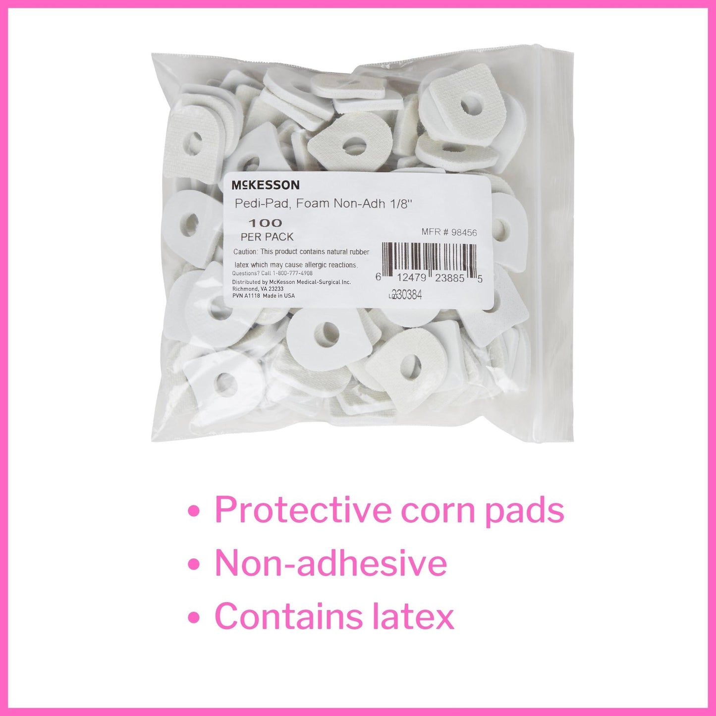 McKesson Nonadhesive Corn Pad, One Size Fits Most
