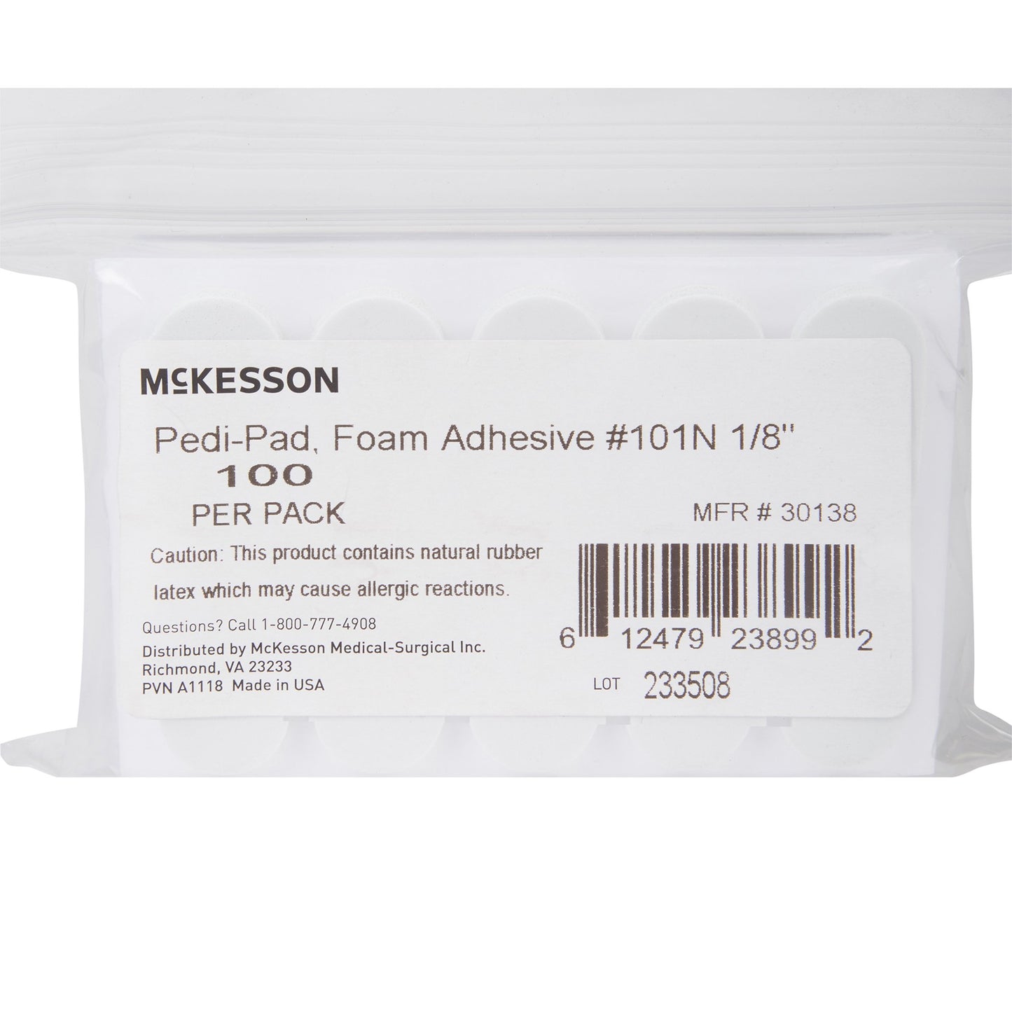 McKesson Pedi-Pad White Protective Pad, Size 101 – Narrow