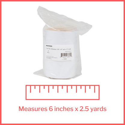 McKesson Tan Wool / Rayon Adhesive Orthopedic Felt Roll, 6 Inch x 2.5 Yard