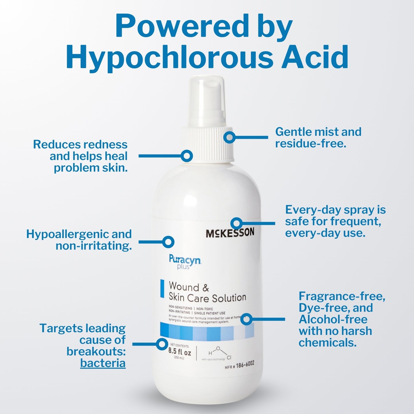 McKesson Puracyn® Plus Wound Irrigation Solution, 8.5-Ounce Pump Bottle