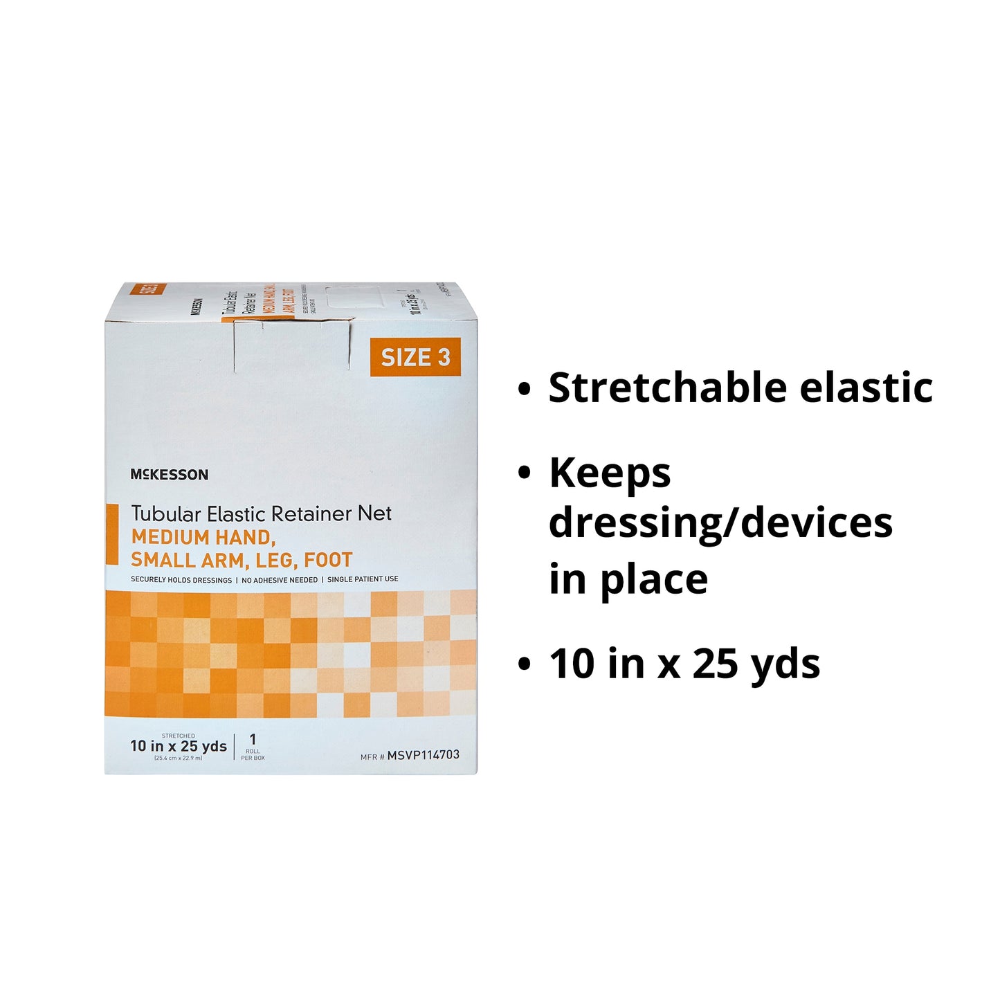 McKesson Tubular Bandage, 10 Inch x 25 Yard