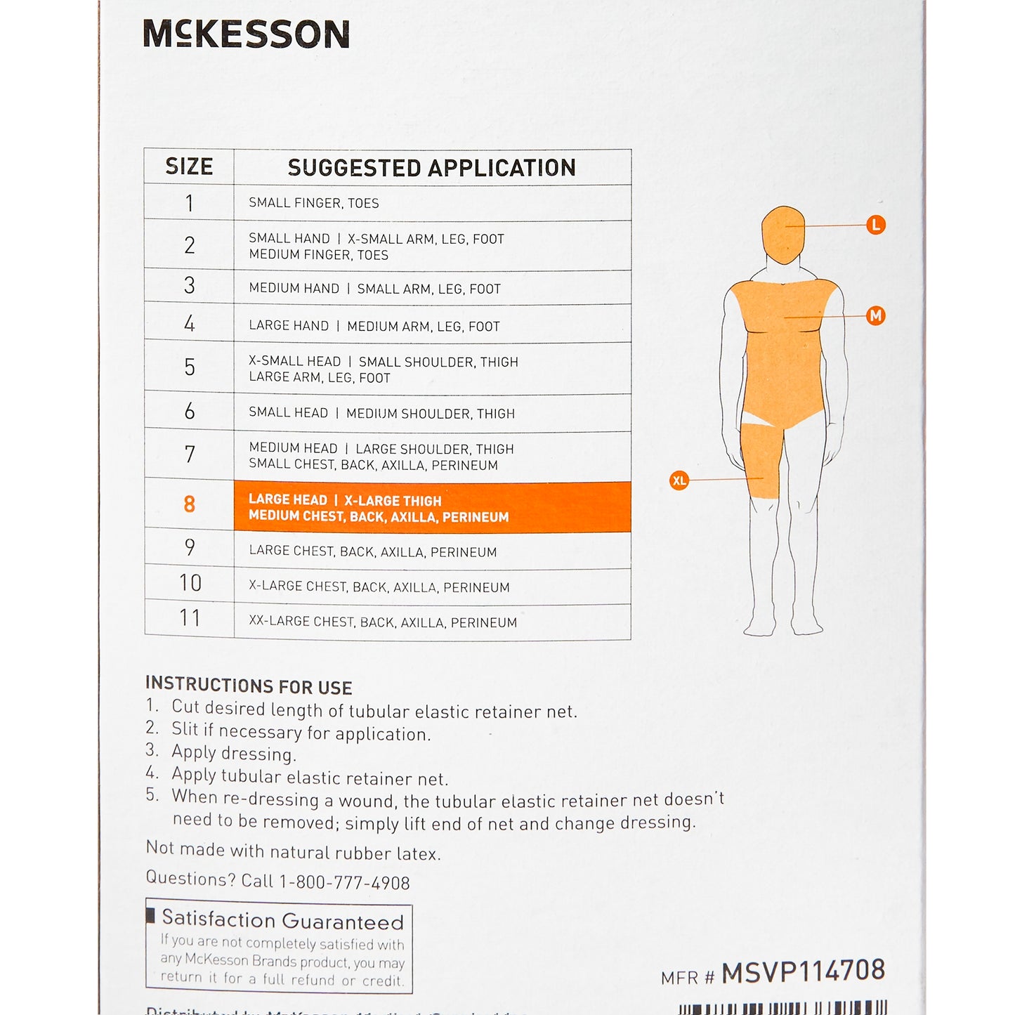 McKesson Tubular Bandage, Size 8