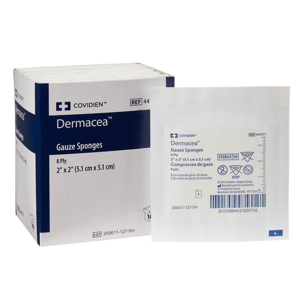Dermacea Woven Gauze Sponge Sterile 2's 2" x 2" 8 Ply