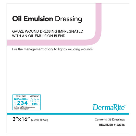 Oil Emulsion Wound Dressing 3" x 16"