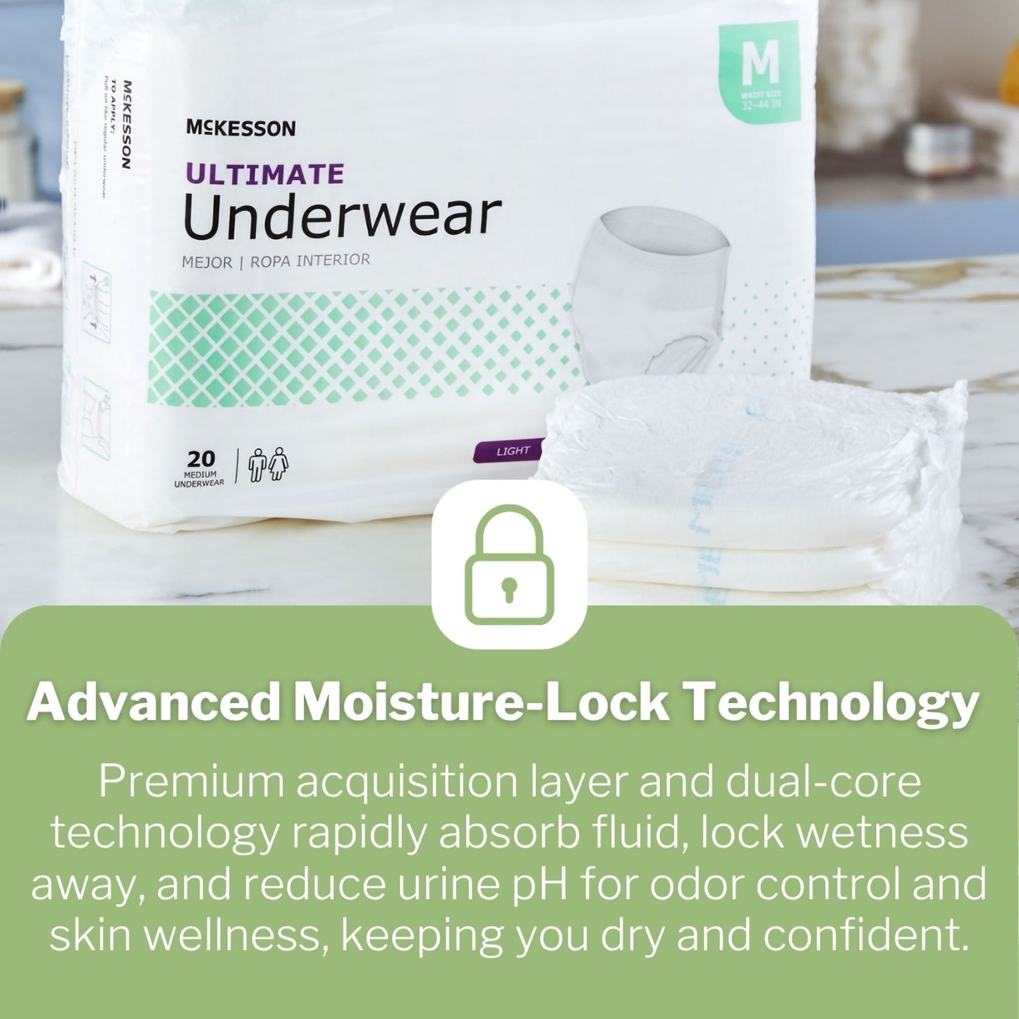 McKesson Ultimate Heavy Absorbency Incontinence Underwear