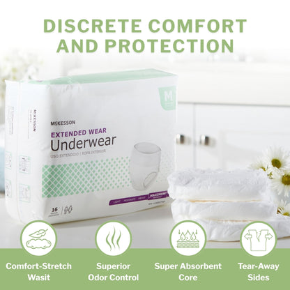 McKesson Extended Wear Maximum Absorbency Underwear