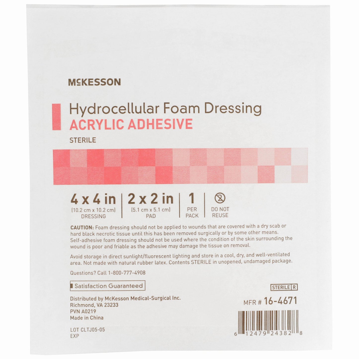 McKesson Acrylic Adhesive with Border Foam Dressing