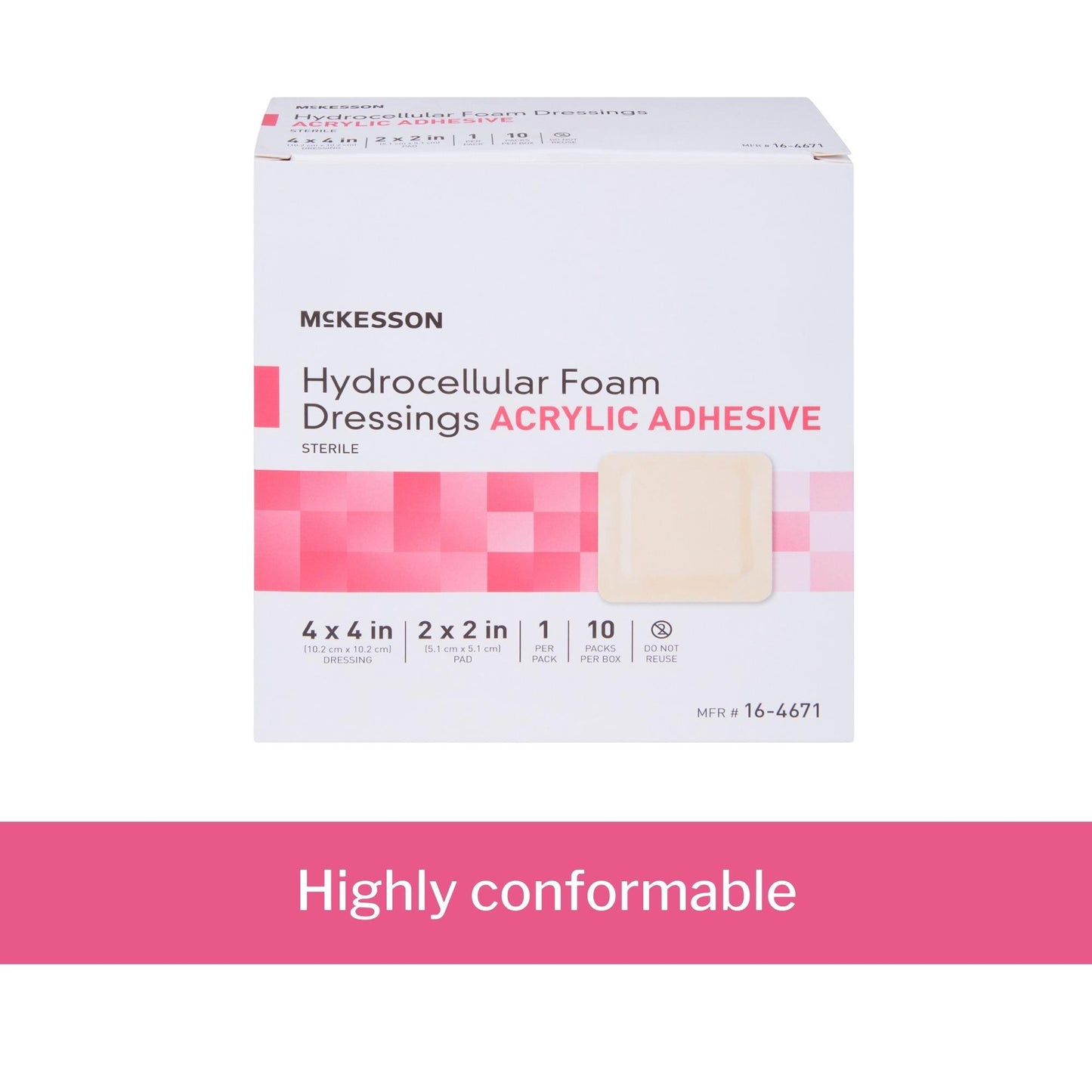 McKesson Acrylic Adhesive with Border Foam Dressing