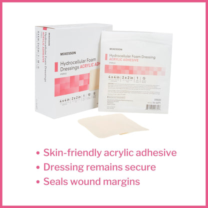 McKesson Acrylic Adhesive with Border Foam Dressing