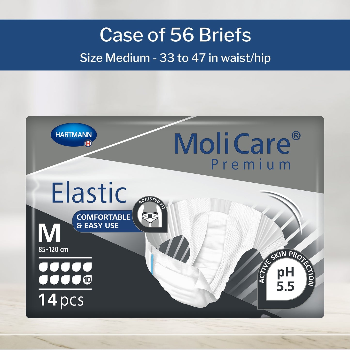 MoliCare® Premium Elastic 10 Drop Absorbency Incontinence Briefs