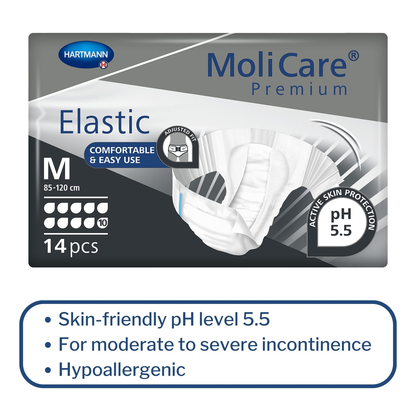 MoliCare® Premium Elastic 10 Drop Absorbency Incontinence Briefs