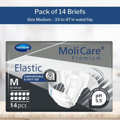 MoliCare® Premium Elastic 10 Drop Absorbency Incontinence Briefs