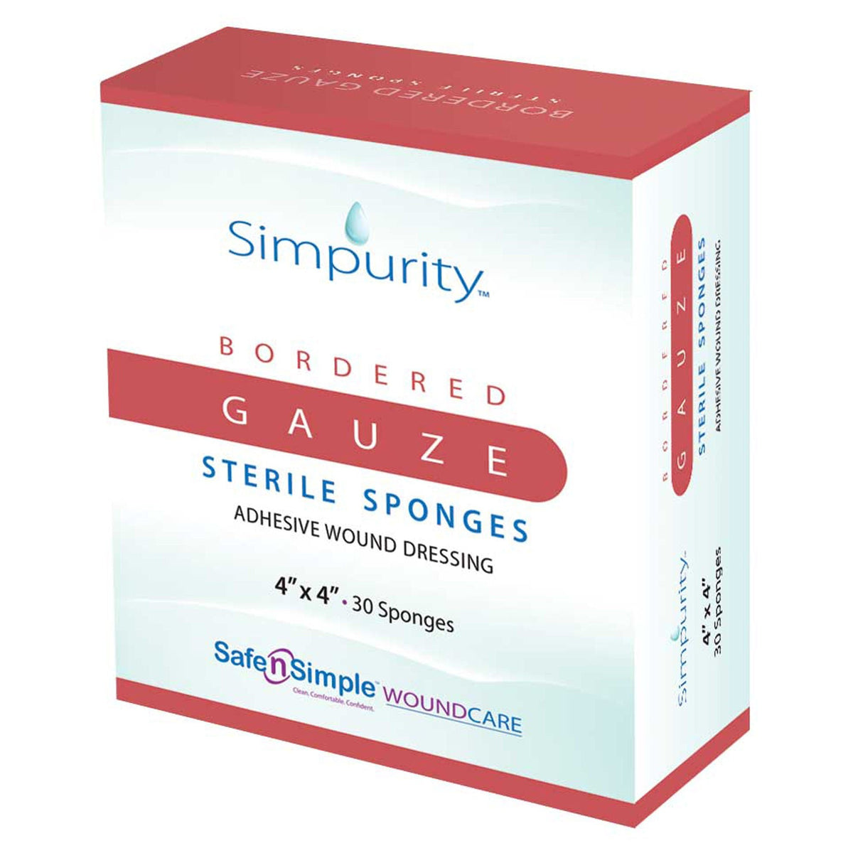 Simpurity Bordered Gauze Dressing 4" x 4"