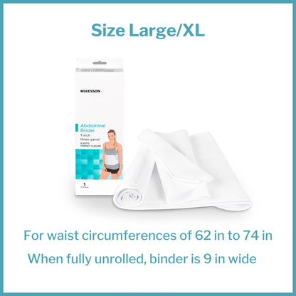 McKesson Three-Panel Abdominal Binder, Large / Extra Large