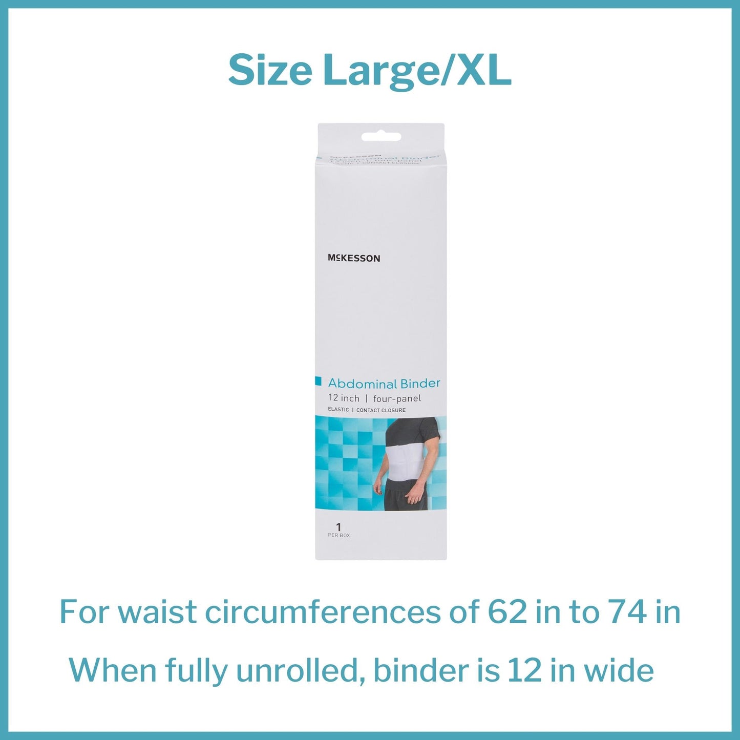 McKesson 4-Panel Abdominal Binder, Large / Extra Large