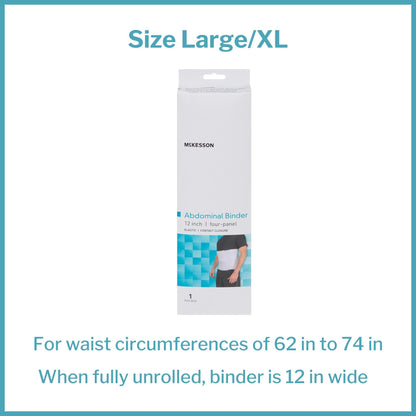 McKesson 4-Panel Abdominal Binder, Large / Extra Large