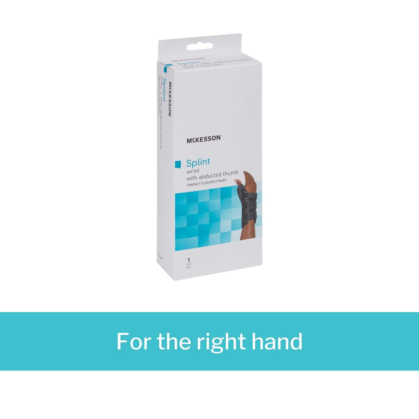 McKesson Right Wrist Splint with Abducted Thumb, Black