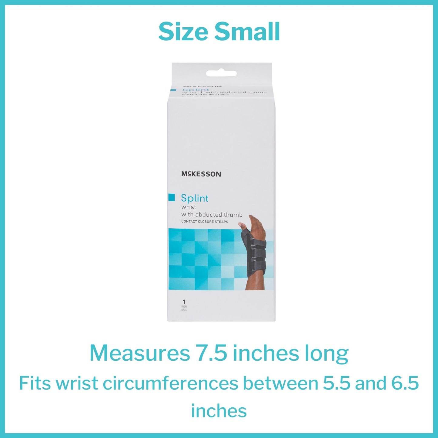 McKesson Right Wrist Splint with Abducted Thumb, Black