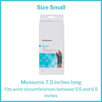 McKesson Right Wrist Splint with Abducted Thumb, Black